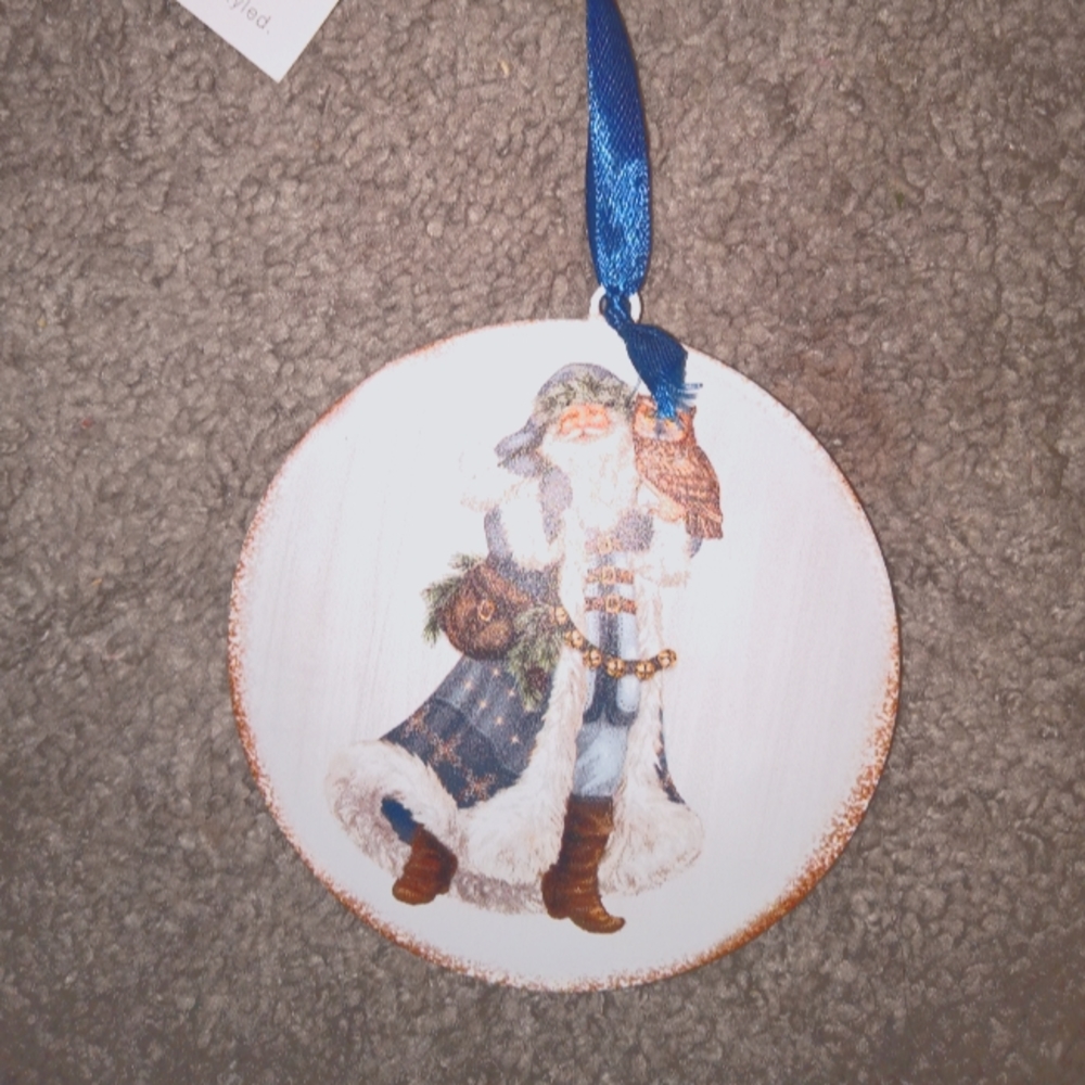 Large metal classic saint nick Christmas Tree Ornament